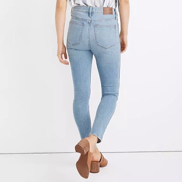 Madewell 10" High-Rise Skinny Jeans in Annapolis Light Wash Size 31 - Picture 4 of 15